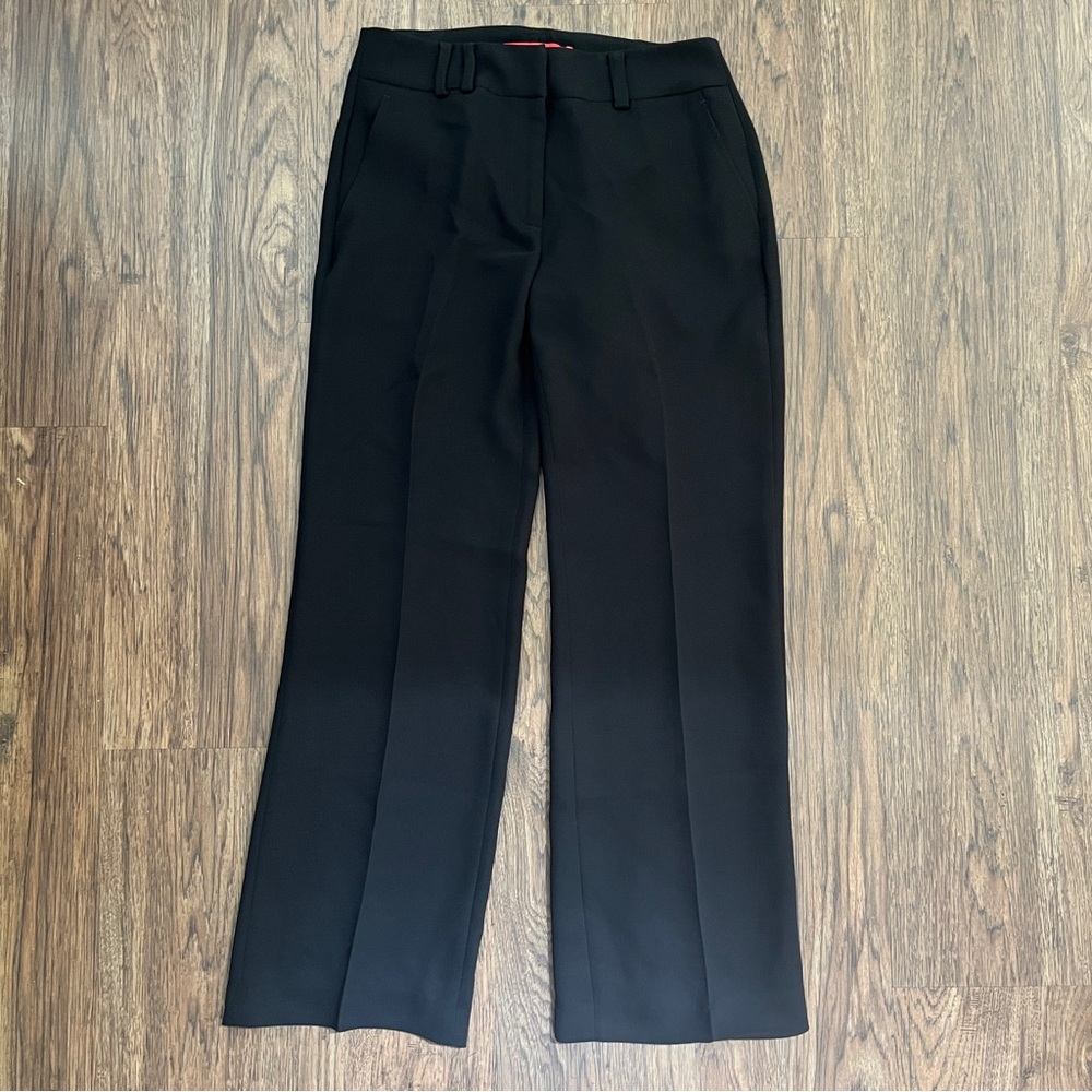 Anne Klein High-Waisted Wide Leg Trouser Pants Black 6P